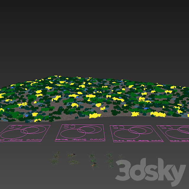 Autumn grass 3DS Max Model - thumbnail 3