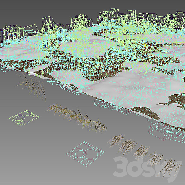 Dry grass | Thaw pollen 3DS Max Model - thumbnail 3