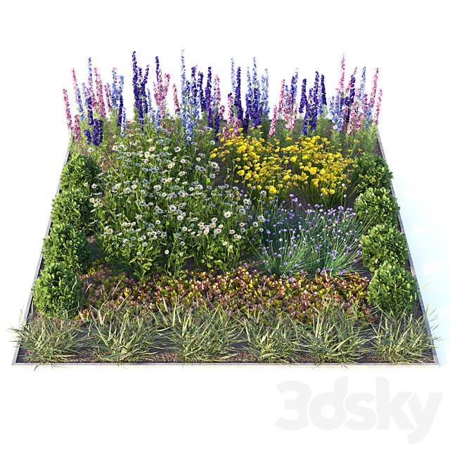 Flower garden 2 3DS Max Model - thumbnail 2