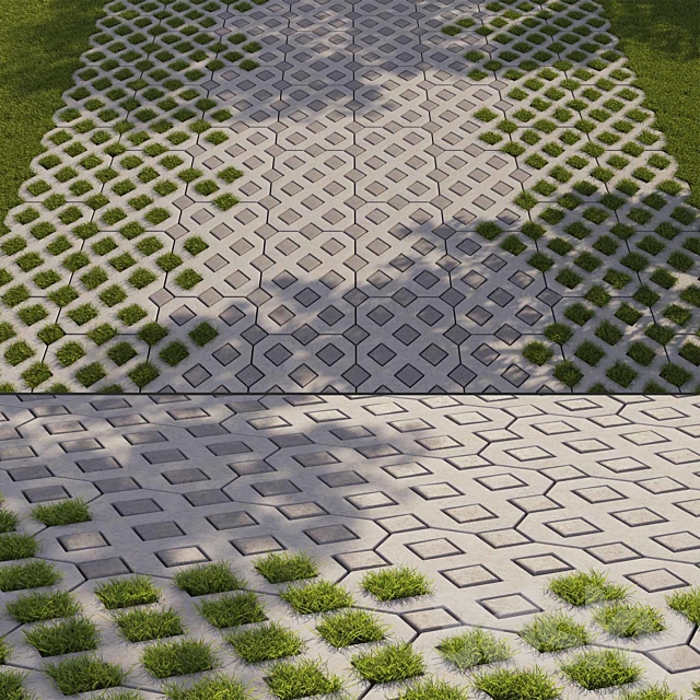 Grass | Eco parking 2 3DS Max Model - thumbnail 2