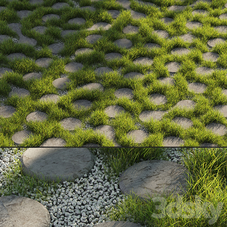 Grass | Eco parking 3 3DS Max - thumbnail 2