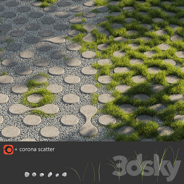 Grass | Eco parking 3 3DSMax File - thumbnail 1