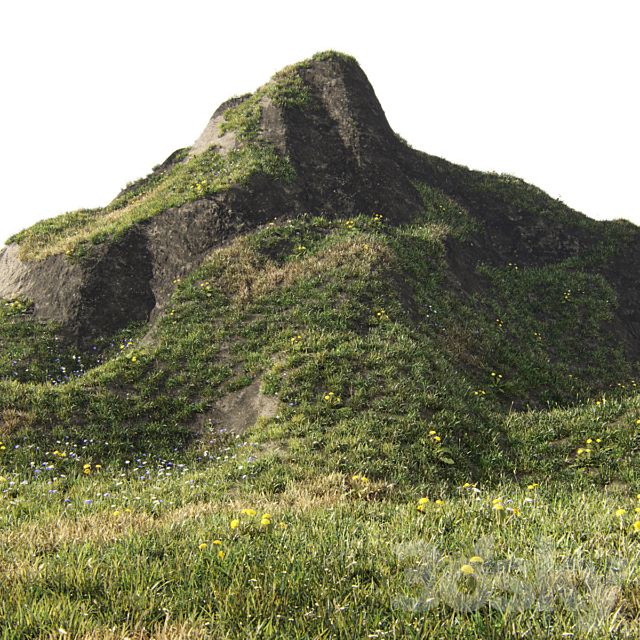 Grass for mountainous terrain 3ds Max - thumbnail 1