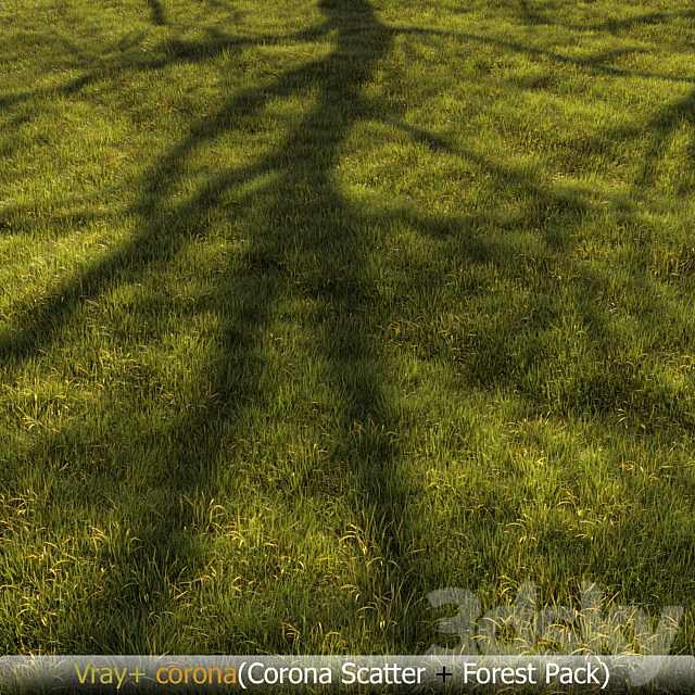 Grass Landscape 3DS Max Model - thumbnail 2