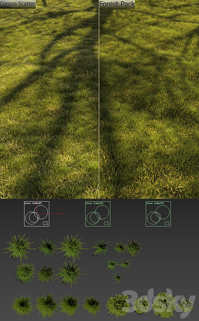 Grass Landscape 3DS Max Model - thumbnail 3