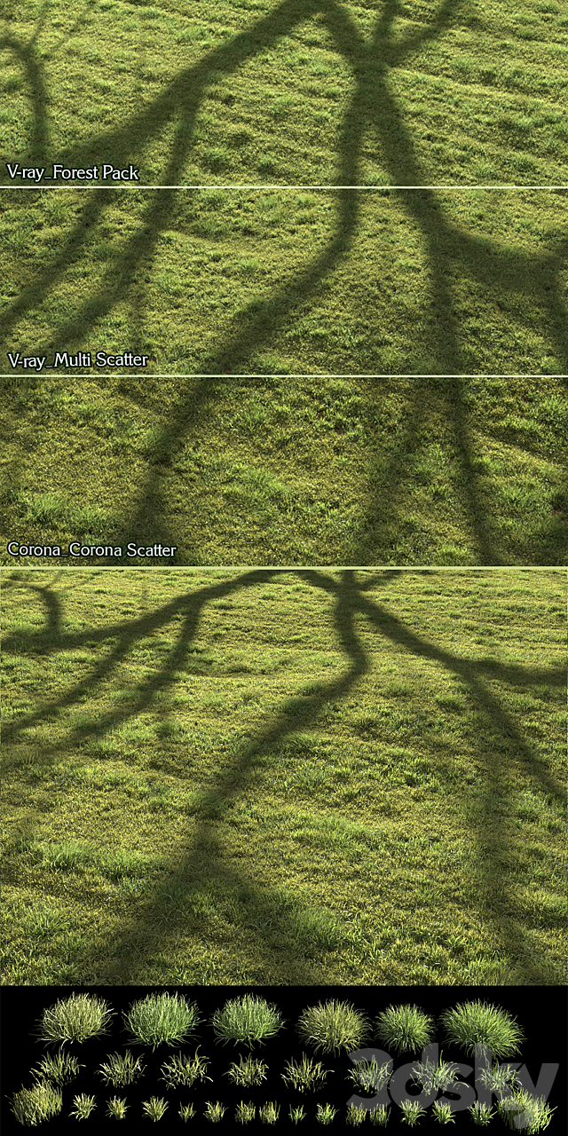 Grass landscape 3DS Max Model - thumbnail 2