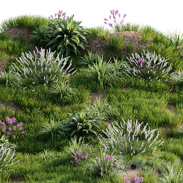 Grass on the slope 3ds Max - thumbnail 3