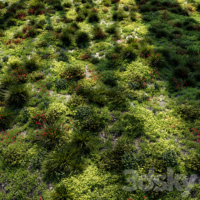 Grass set 1 3DS Max Model - thumbnail 3