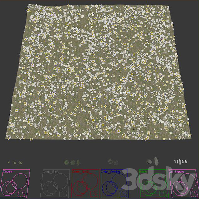 House grass or lawns 3DS Max Model - thumbnail 4