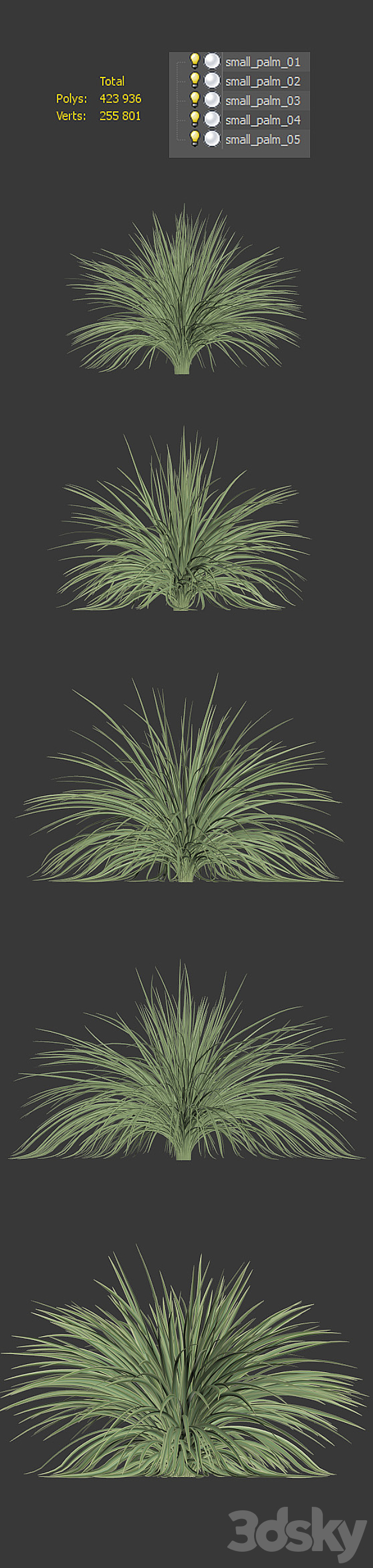 Plants for exterior v3 3DS Max Model - thumbnail 3