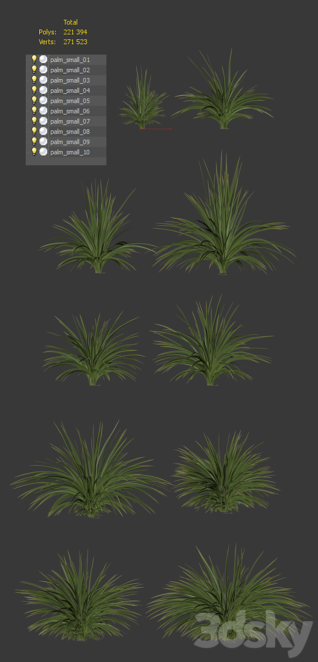 Plants for the exterior 3DS Max Model - thumbnail 3