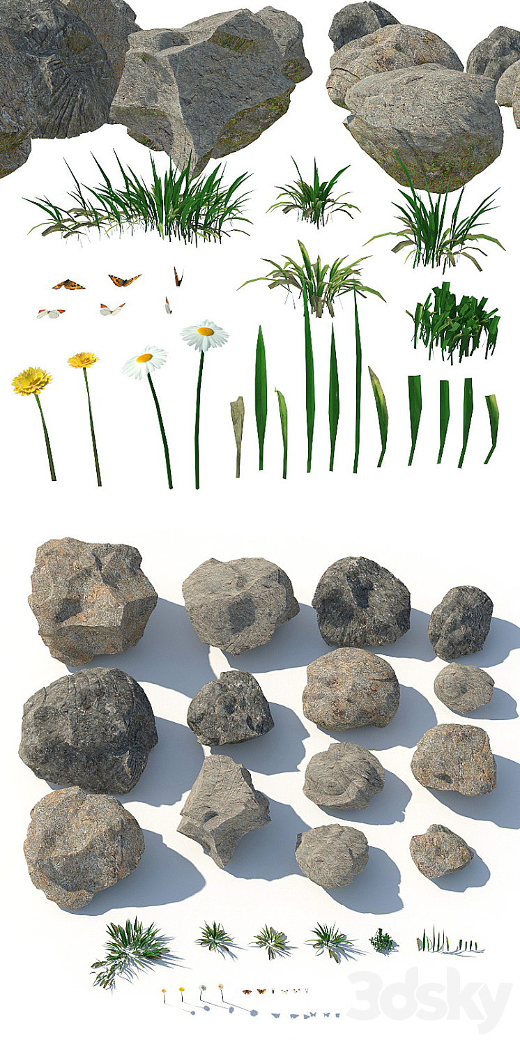 Set for landscaping 3DS Max - thumbnail 2
