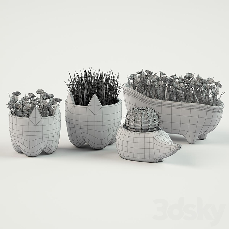 2 pots 3DS Max - thumbnail 2