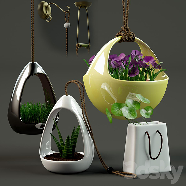 3 pots 3DS Max - thumbnail 1