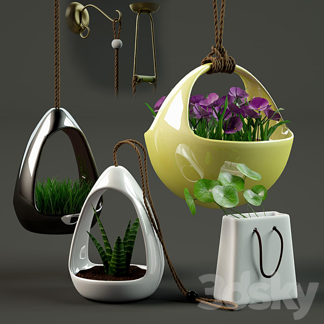 3 pots 3DSMax File - thumbnail 1