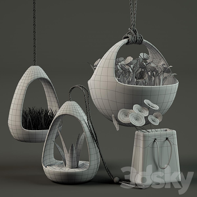 3 pots 3DSMax File - thumbnail 2