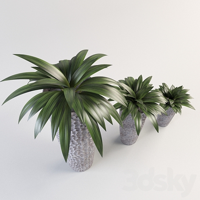 A large vase with a plant 3DSMax File - thumbnail 2