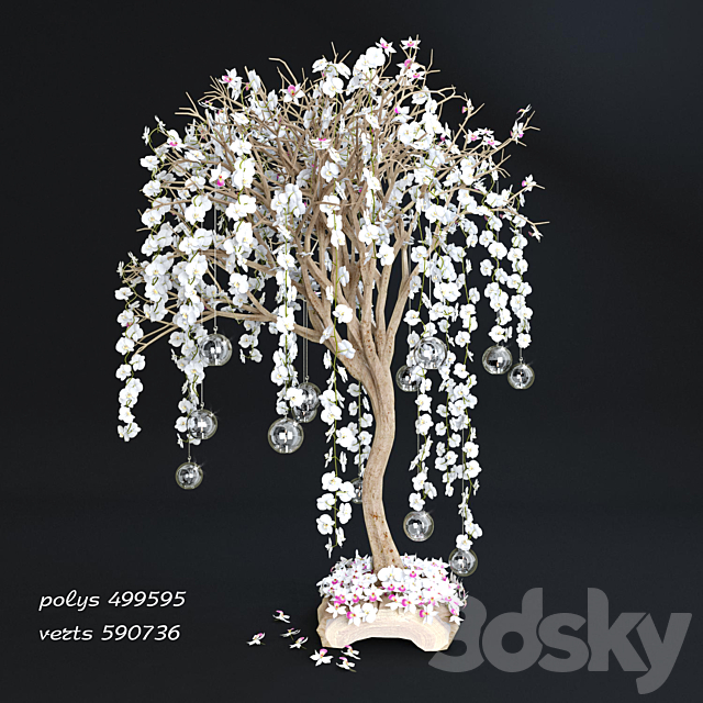 A tree with orchids vol # 2 3DSMax File - thumbnail 1