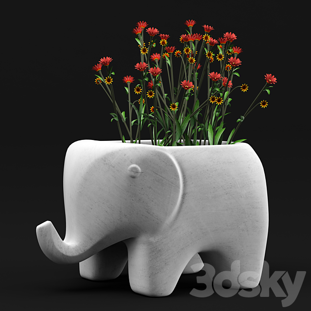 Adairs home republic animal vase 3DSMax File - thumbnail 1