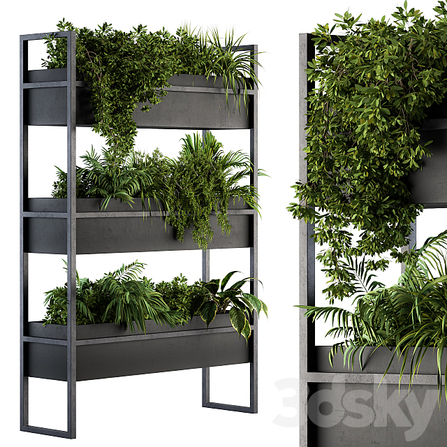 Black Box Plants on stand 05 3DSMax File - thumbnail 2