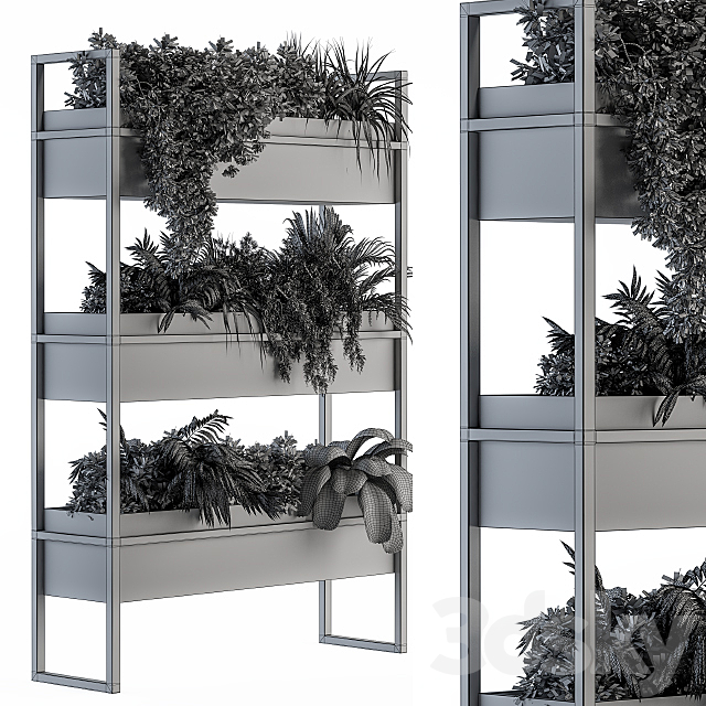 Black Box Plants on stand 05 3DSMax File - thumbnail 5