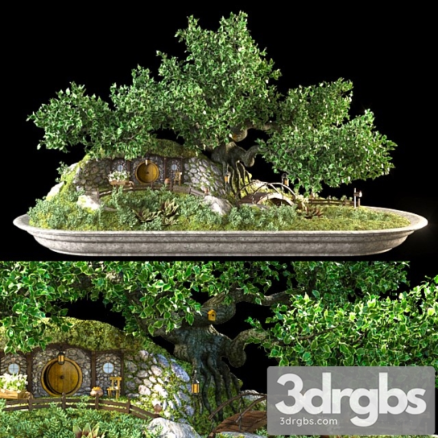 Bonsai in the style of the hobbit - thumbnail 1