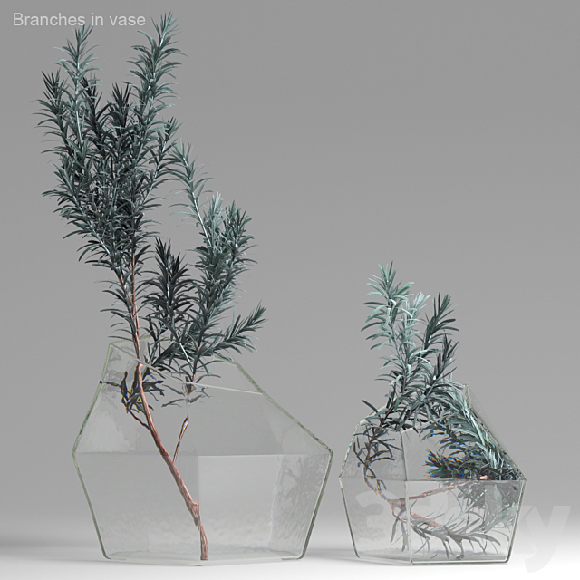 Branches in vase 3DSMax File - thumbnail 1