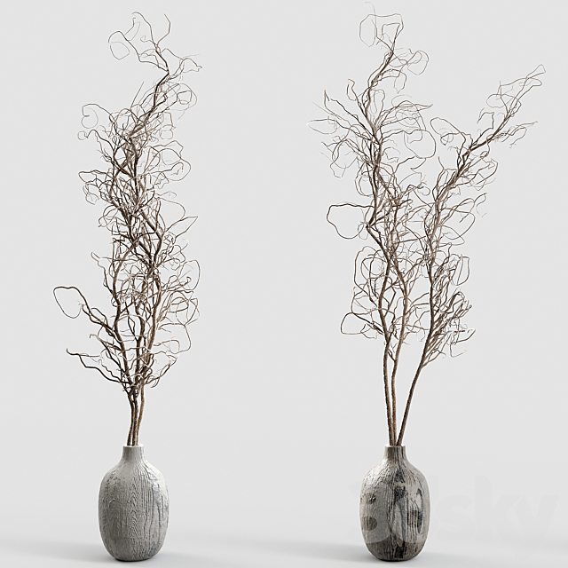 Branches in vases 30 3ds Max - thumbnail 1