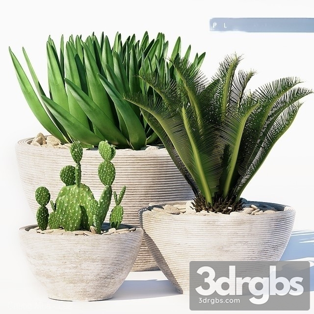 Capi Europe Ivory Rib Indoor Plant Pot 3dsmax Download - thumbnail 1