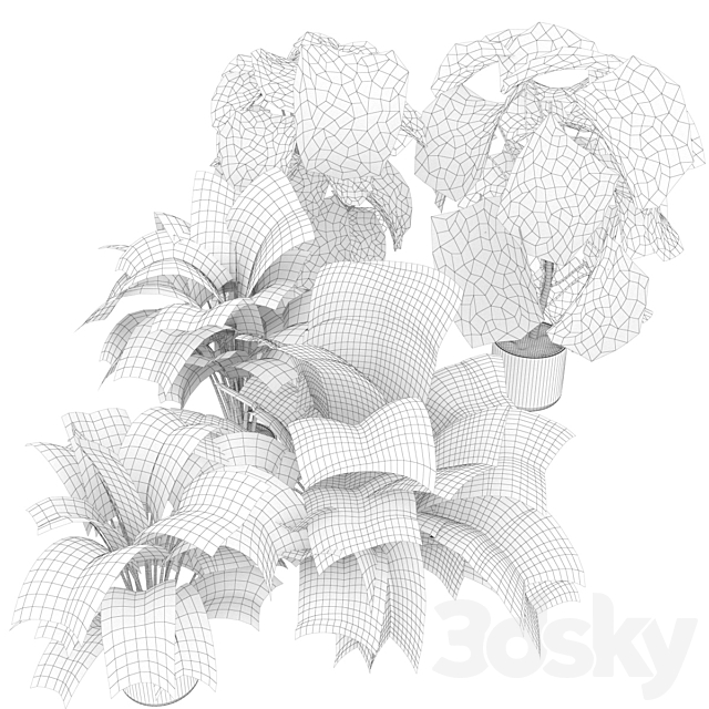 Collection plant vol 334 – indoor – monstera 3DS Max Model - thumbnail 7