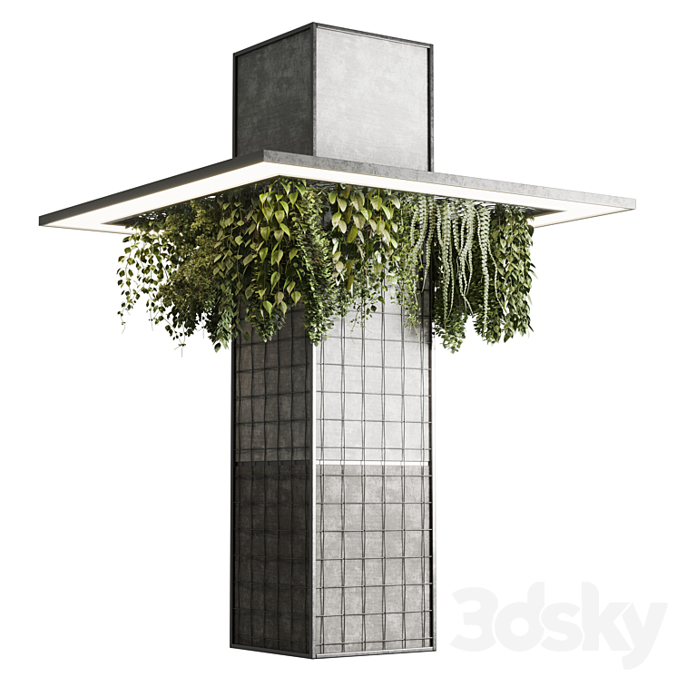 Column plant – pillar plant 05 3DS Max Model - thumbnail 1