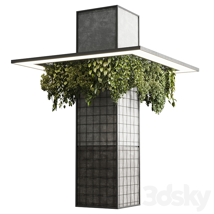 Column plant – pillar plant 05 3DS Max Model - thumbnail 2