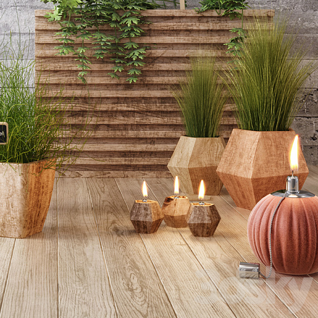 Crate & Barrel planter set 3DSMax File - thumbnail 3