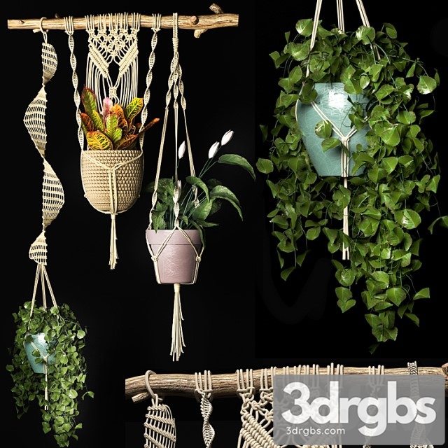 Decorative set of hanging pots 2 - thumbnail 1