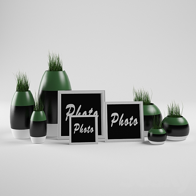 decorative set with grass 3DSMax File - thumbnail 1