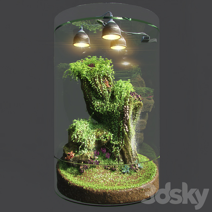 Dwarf Florarium 3DS Max - thumbnail 1