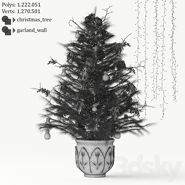 Festive Christmas Tree 3DSMax File - thumbnail 2