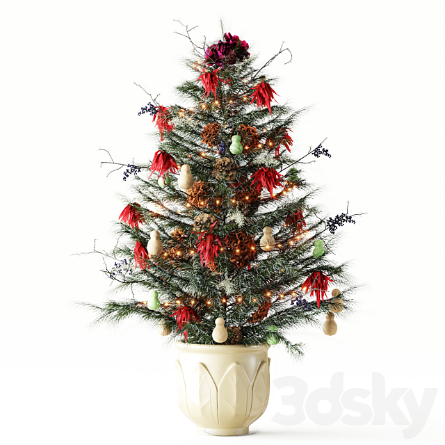 Festive Christmas Tree 3DSMax File - thumbnail 4