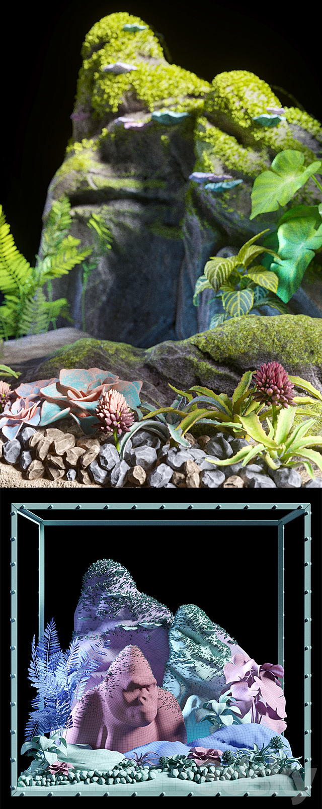 Florarium 3DS Max Model - thumbnail 3