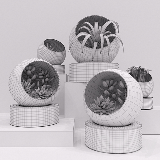 Florarium 3DS Max Model - thumbnail 3