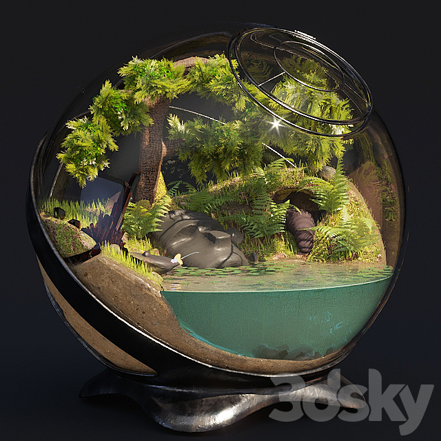 Florarium Tropical 3DSMax File - thumbnail 1