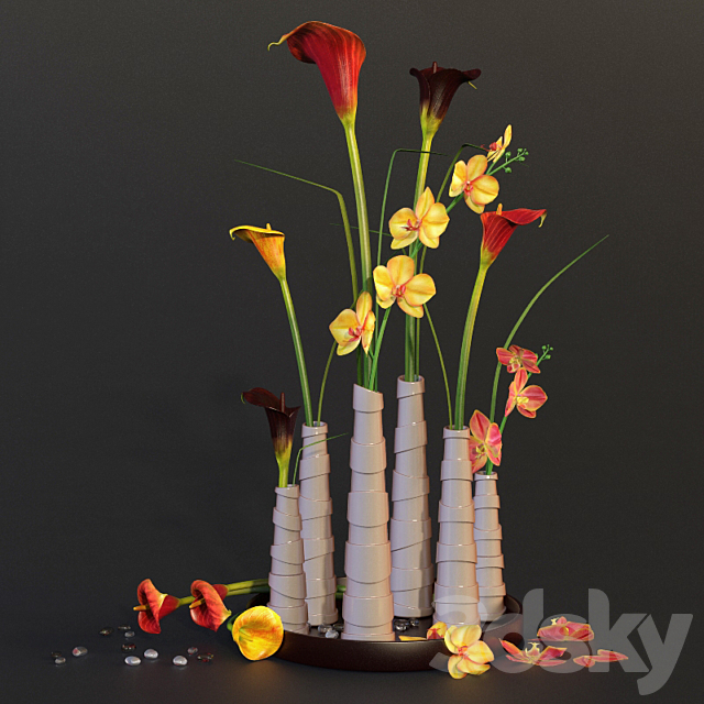 flower composition 3DSMax File - thumbnail 1