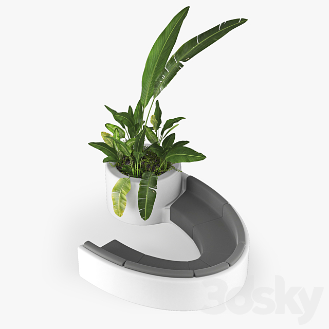 Flowerbed 3DS Max Model - thumbnail 2