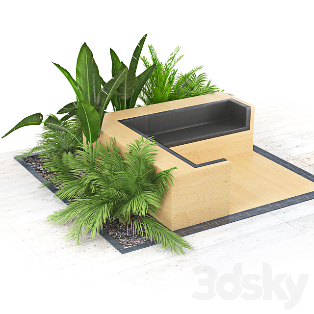 Flowerbed_Palm 3DSMax File - thumbnail 2