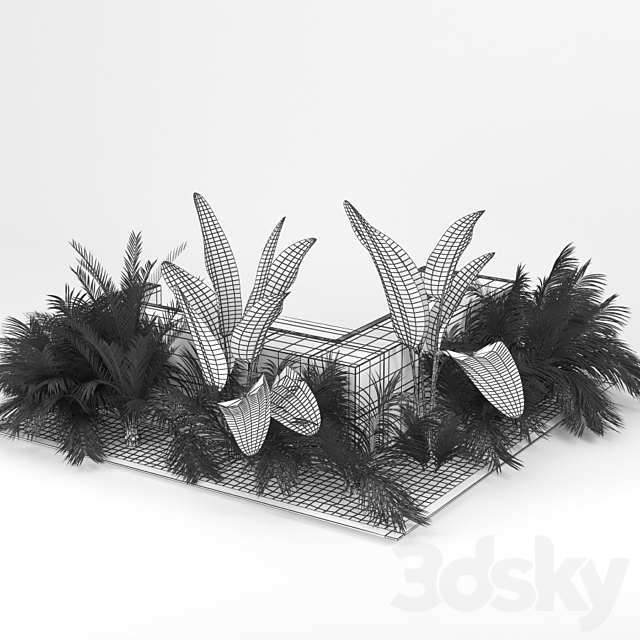 Flowerbed_Palm 3DSMax File - thumbnail 3