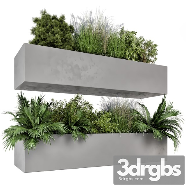 Hanging plants set in gray pot – set 717 - thumbnail 1