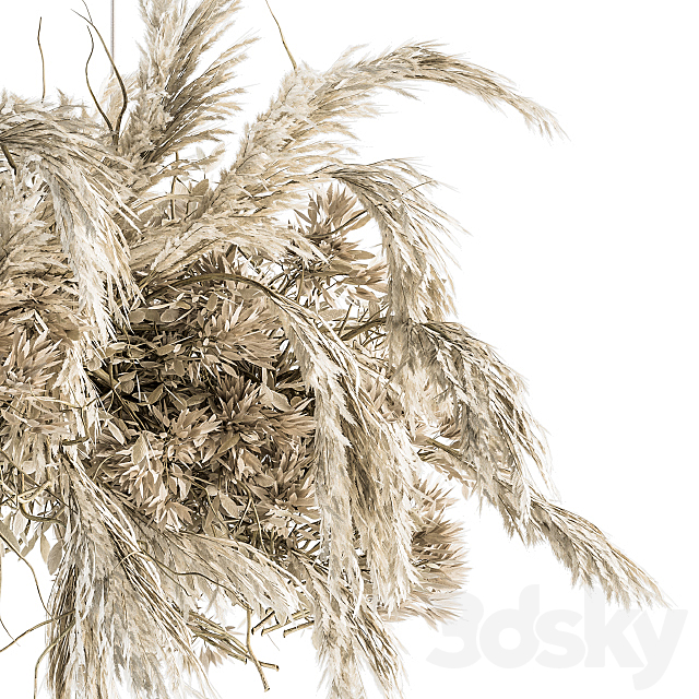 indoor Plant Set 121 – Dried Plant Hanging 3DS Max Model - thumbnail 2