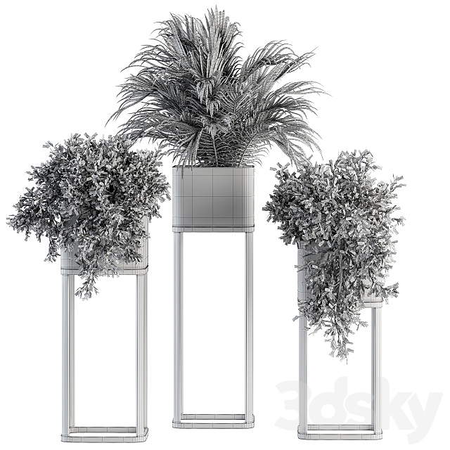 indoor Plant Set 211 – Plant Box Stand 3DSMax File - thumbnail 5