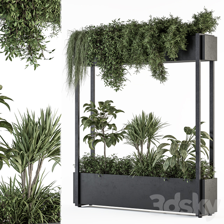 indoor Plant Set 258 – Plant Box Stand 3DS Max - thumbnail 2