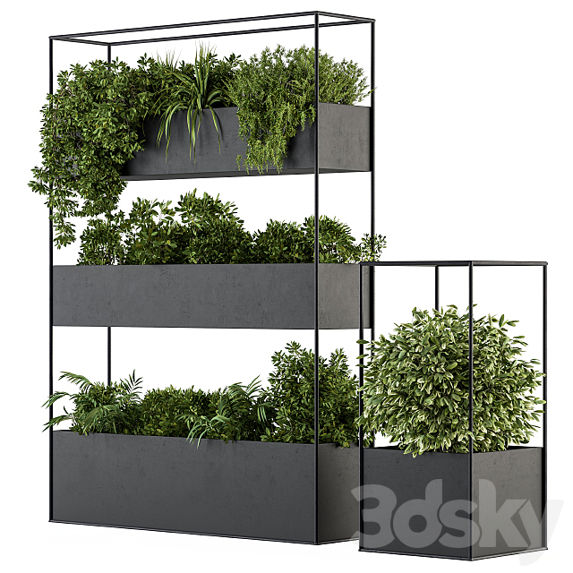 Indoor Plant Set 302 – Plant Box Stand 3ds Max - thumbnail 2